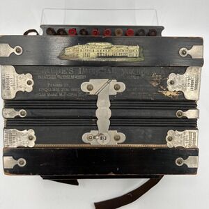 Antique Kalbes Imperial Accordian Germany Gold Medal Melbourne 1893 World's Fair